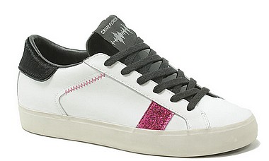 Crime London 24341 Low Top Distressed white black pink