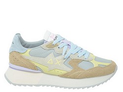 Sun 68 Sneakers Basse Z44114 – Pelle Scamosciata E Nylon, Colore Verde - 5