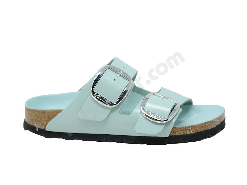 Birkenstock Arizona Big Buckle high shine surf green