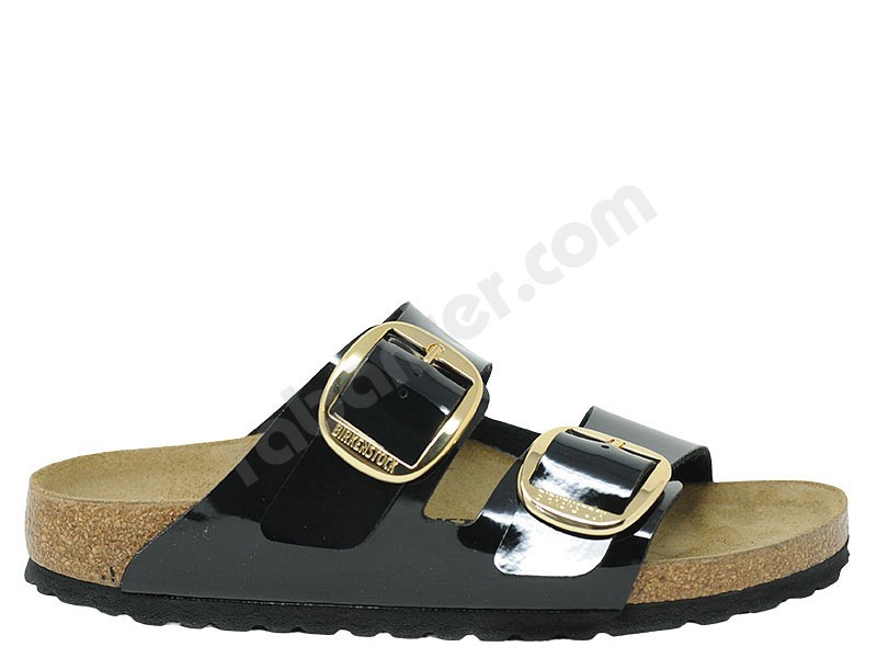 Birkenstock Arizona Big Buckle lack schwarz gold