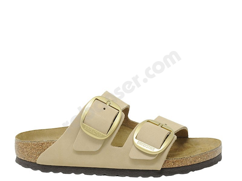Birkenstock Arizona Big Buckle sandcastle sand gold nubuck