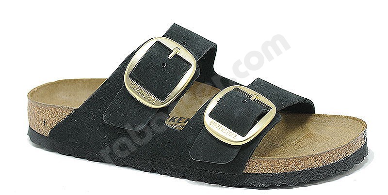 Birkenstock Arizona Big Buckle nero nubuck pelle