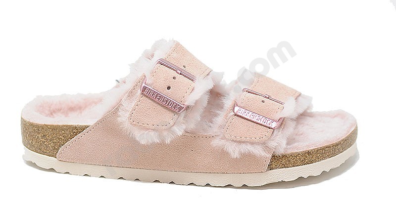 Birkenstock Arizona Shearling light rosa camoscio