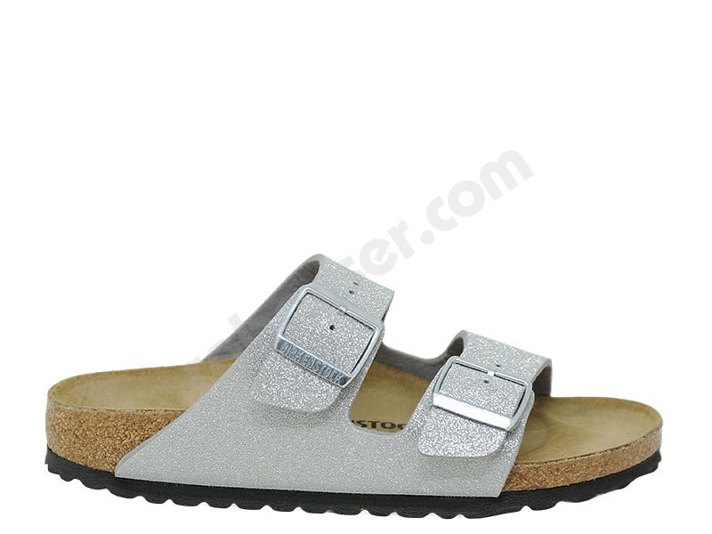 Birkenstock Arizona shiny glitter silver