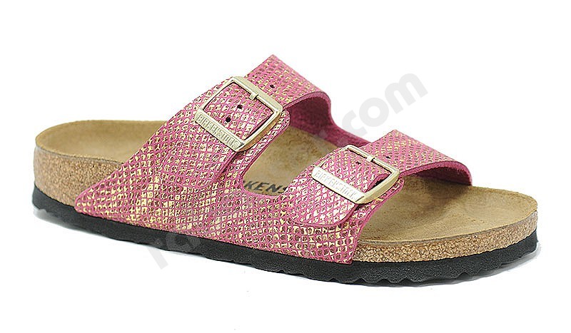 Birkenstock Arizona shiny pitone fuxia