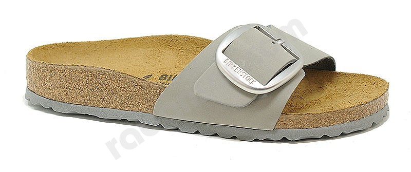 Birkenstock Madrid Big Buckle dove gigio nubuck