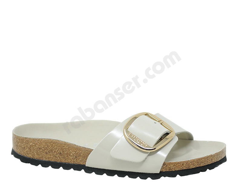 Birkenstock Madrid Big Buckle high shine oyster