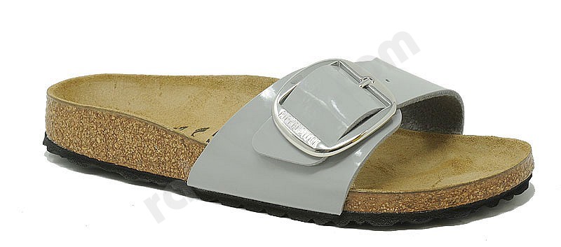 Birkenstock Madrid Big Buckle lack alloy grau