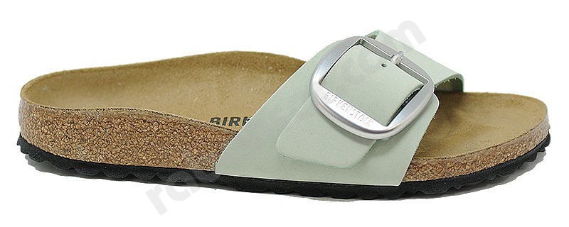 Birkenstock Madrid Big Buckle matcha leder