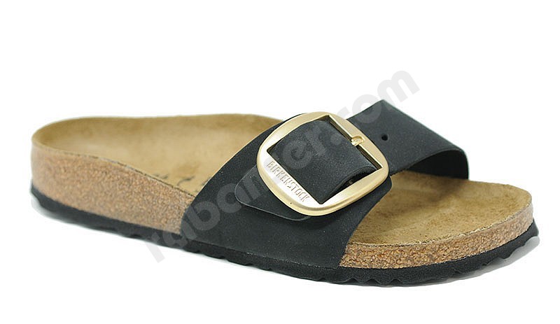 Birkenstock Madrid Big Buckle black nubuck leather