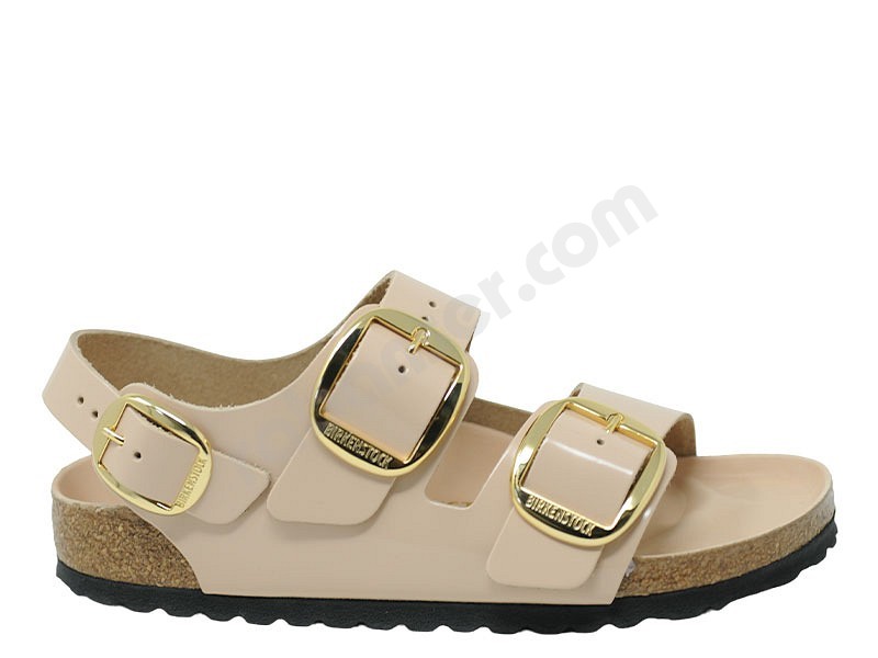 Birkenstock Milano Big Buckle shine new beige