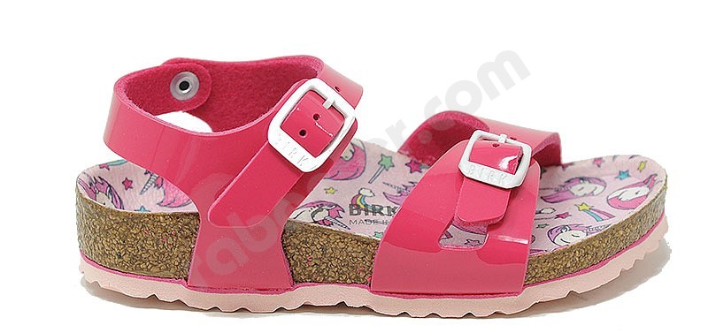 Birkenstock Rio Kid patent fuxia unicorn