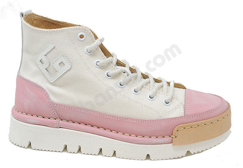BnG Real Shoes La Cipria Canvas High cipria pink white