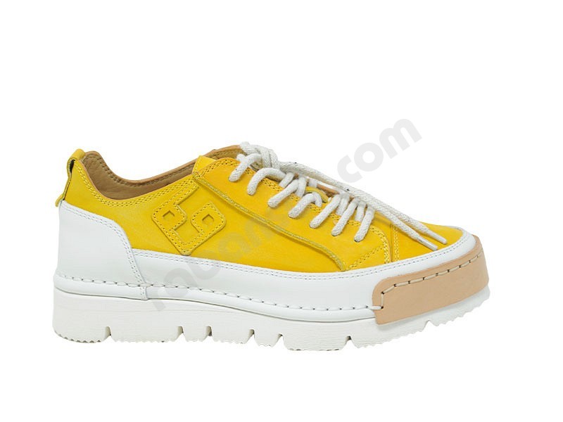 BnG Real Shoes La Margherita yellow white