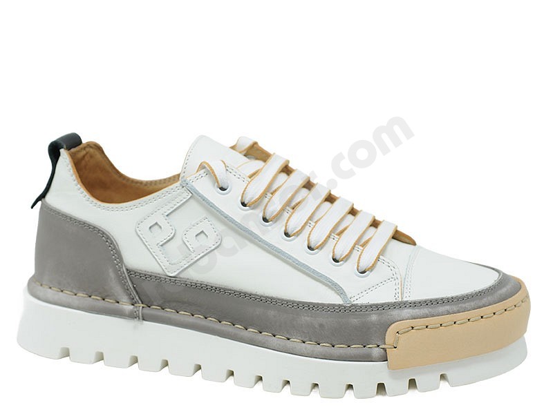 BnG Real Shoes La Mokaccino moka bianco grigio