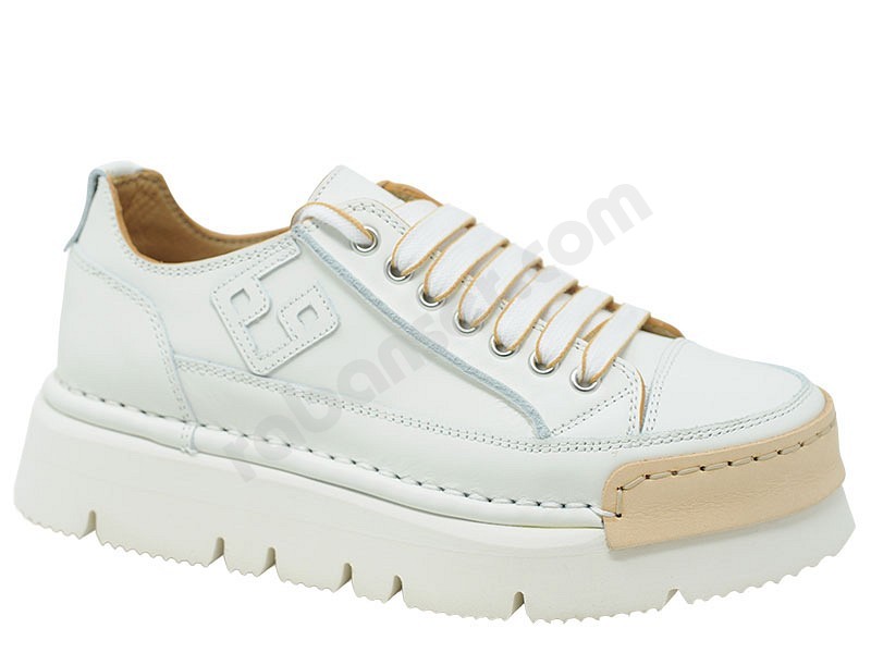 BnG Real Shoes La Perla bianco cuoio