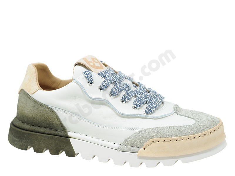 BnG Real Shoes La Sneaker Sfumata military white