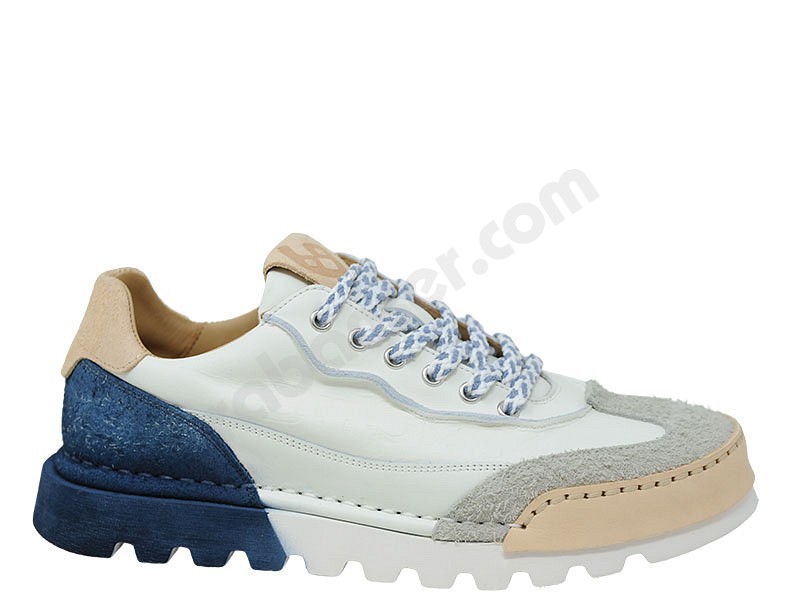 BnG Real Shoes La Sneaker Sfumata jeans white