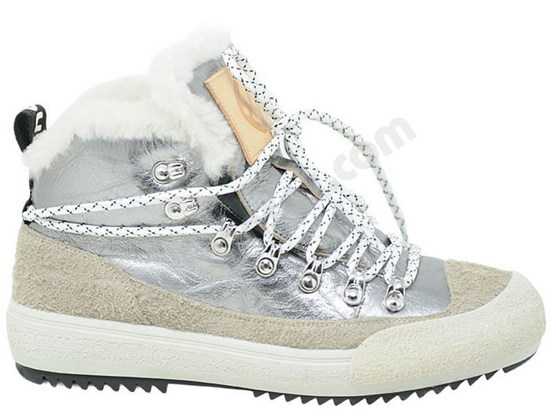 BnG Real Shoes La Yeti brillante silber