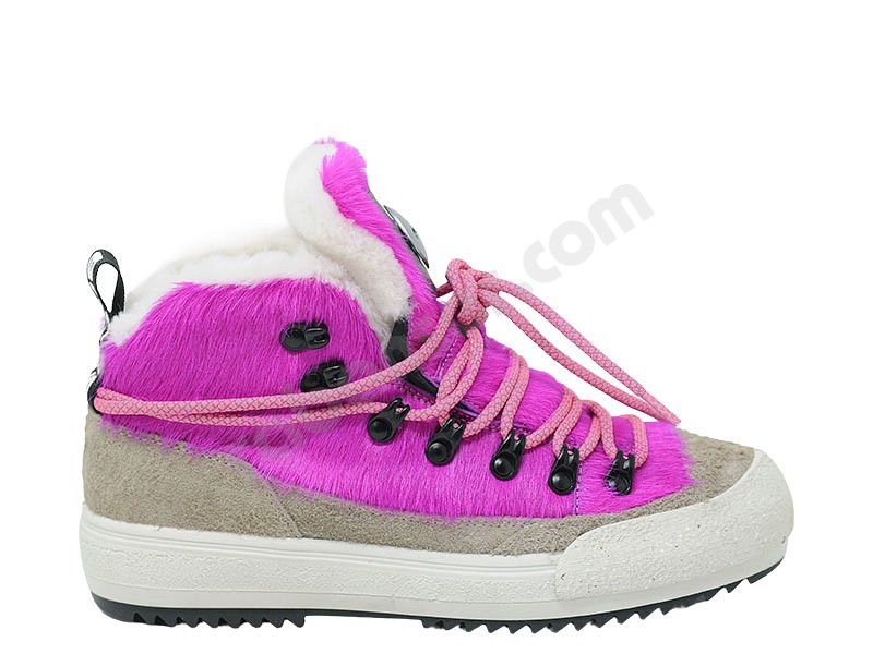 BnG Real Shoes La Yeti fuxia white
