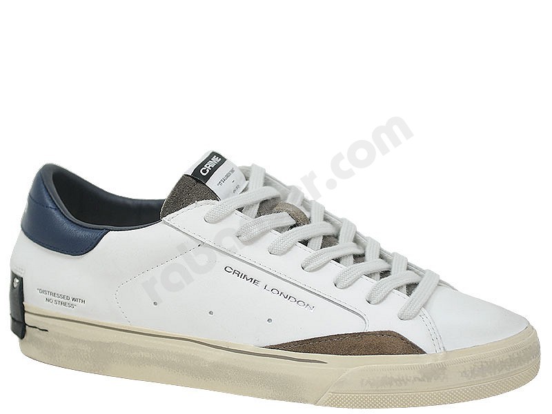 Crime London Distressed Men weiss braun