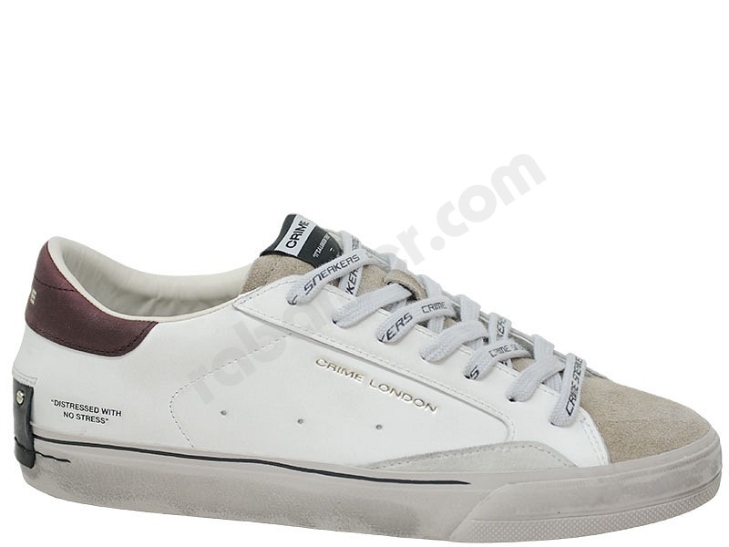 Crime London Distressed Men white taupe