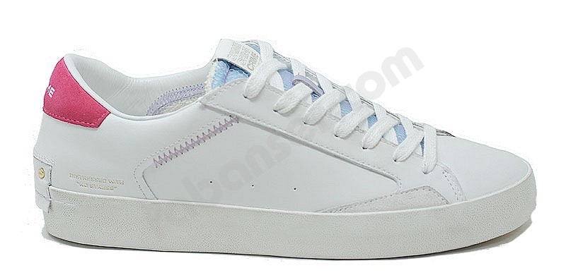 Crime London Distressed Women white blue ice
