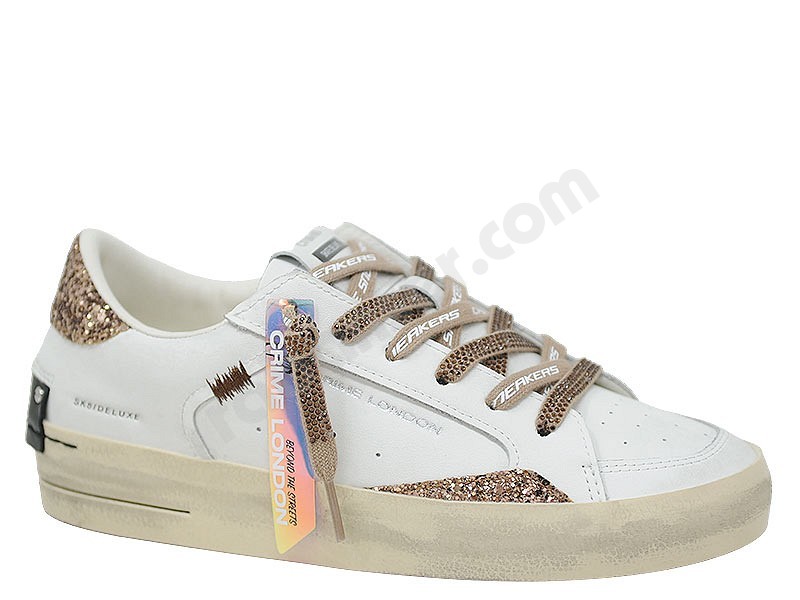 Crime London SK8 Deluxe Woman weiss braun