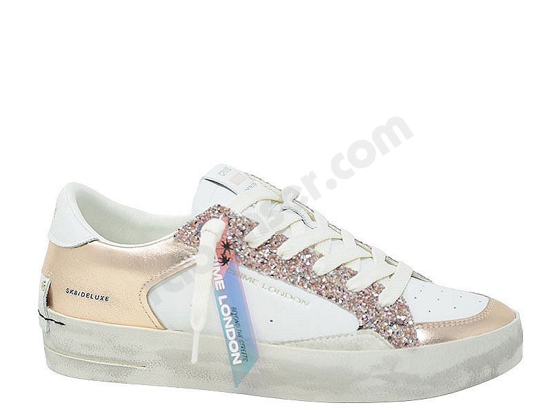 Crime London SK8 Deluxe Woman bianco rose oro