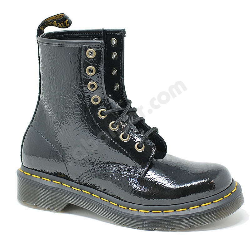 Dr.Martens 1460 Disteressed Patent vernice nero