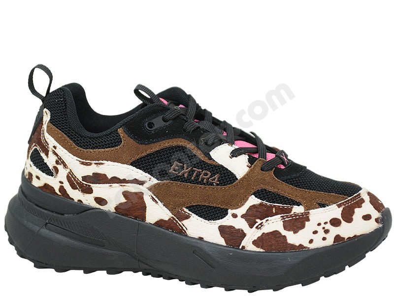 Extr4 Kaizen Woman pony nero cuoio