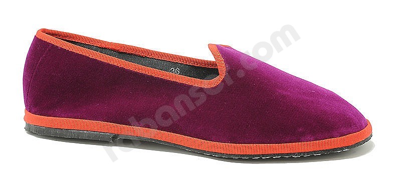 Habille Pantofola Velluto viola geranio