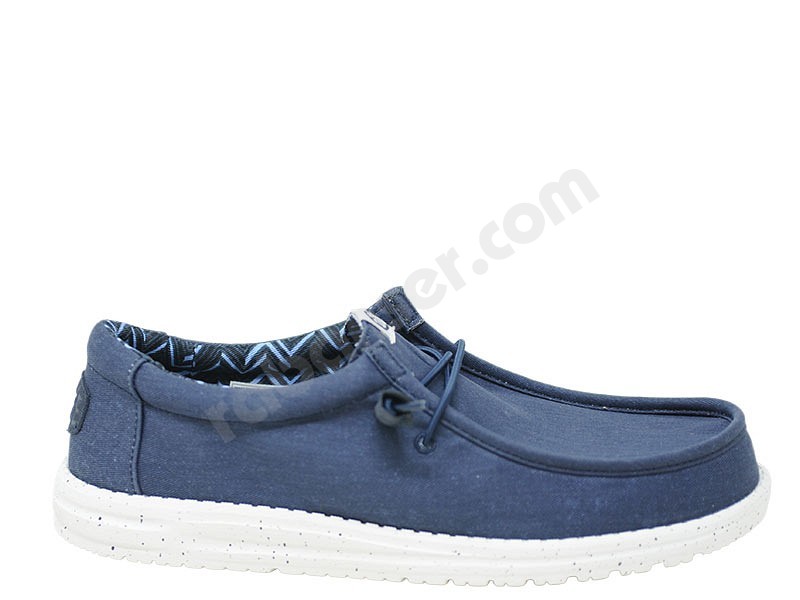 Hey Dude Wally Stretch Canvas navy blue