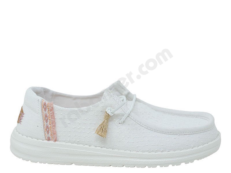 Hey Dude Wendy Perf Canvas egret bianco