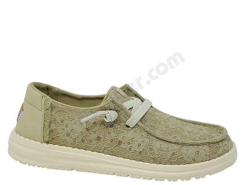 Hey Dude Wendy Sequin Lace olive grey