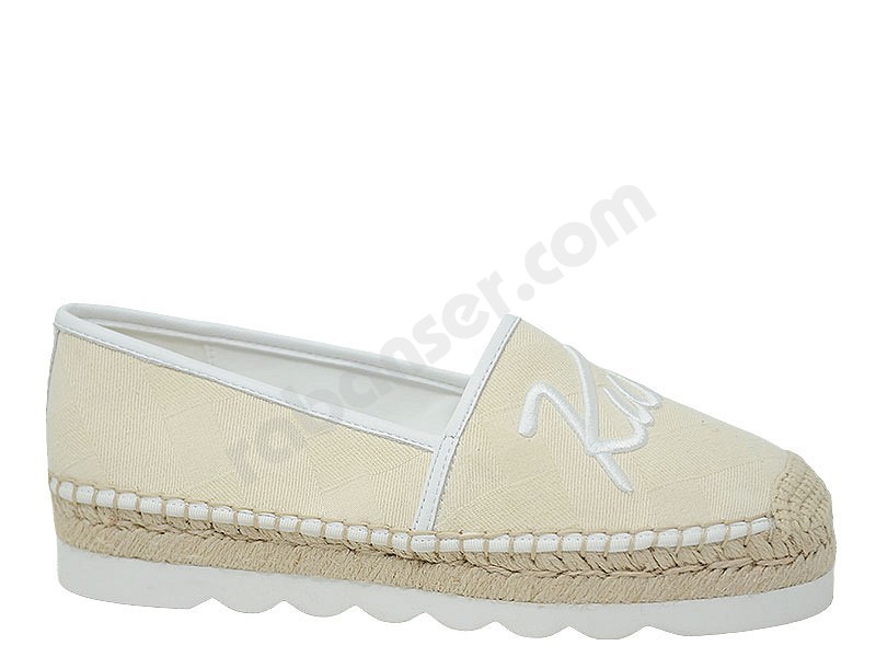 Kurt Geiger Kurt Cleated Espadrille bianco denim