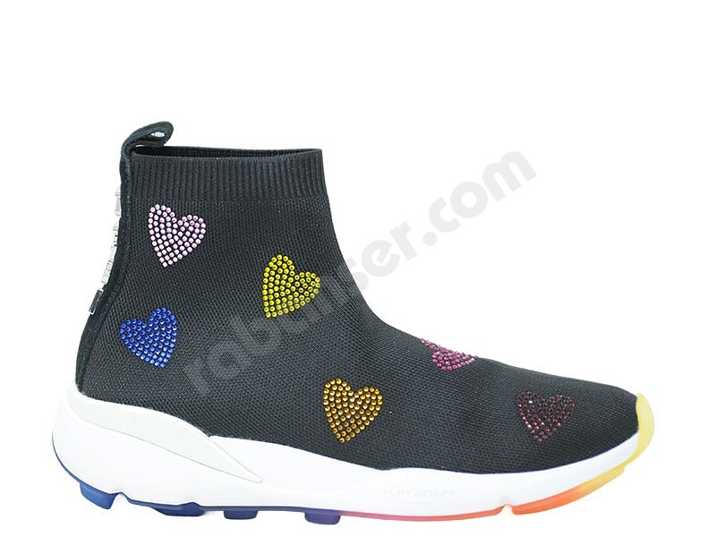 Kurt Geiger Kurt Knit Sock Runner Dr nero multicolore
