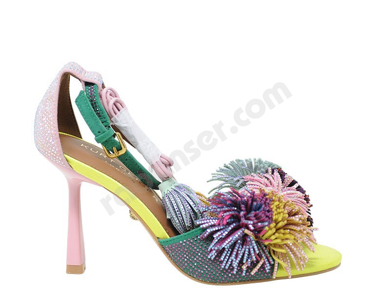 Kurt Geiger Pom Pom Ankle Tie Sandal multi other suede