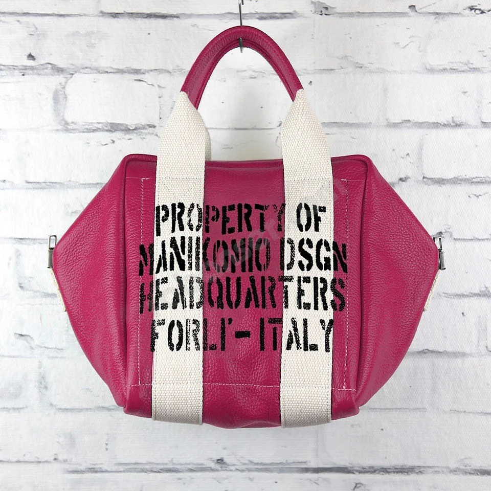 Manikomio Dsgn Lady24 Genuine Leather fuxia white