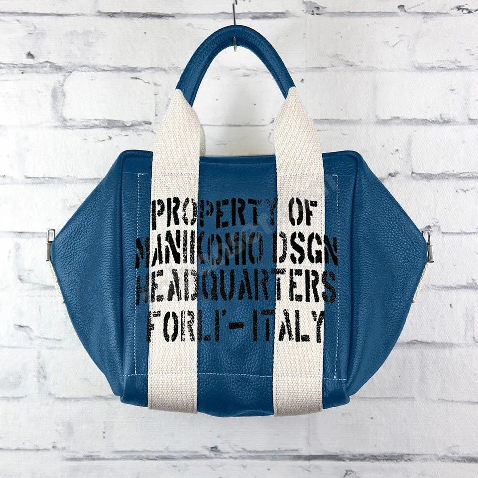 Manikomio Dsgn Lady24 Genuine Leather royal blue white