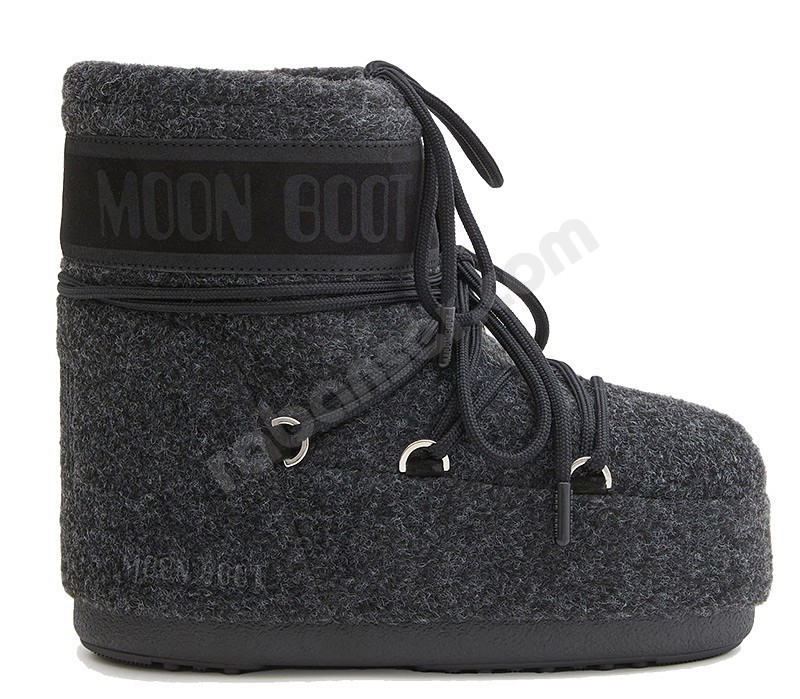 Moon Boot® Icon Low Felt black melange