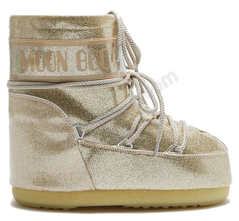 Moon Boot® Icon Low Glitter oro
