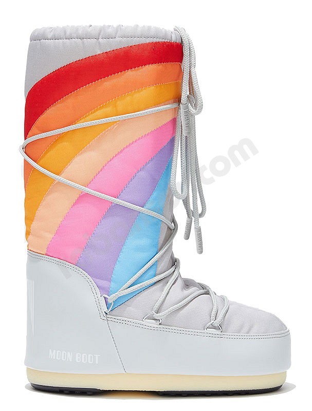 Moon Boot® Icon Rainbow glacier blue red