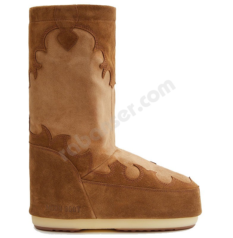 Moon Boot® Icon Suede Embroidery cognac