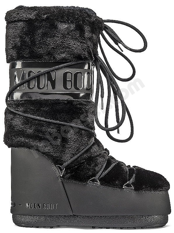 Moon Boot® Icon Faux Fur nero