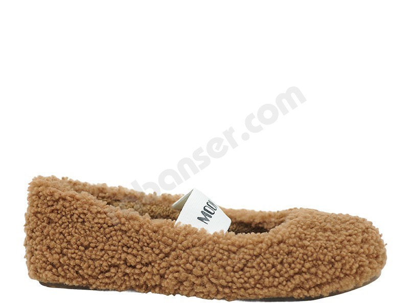 Moon Boot® Shearling Ballerina cognac