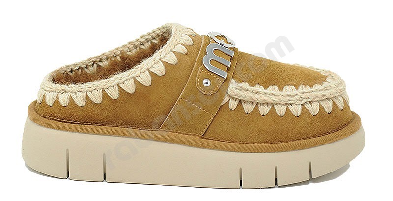 MOU Bounce Clog Metal Logo cognac