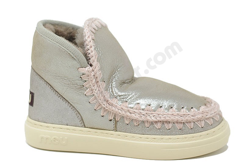 MOU Eskimo Sneaker Bold elefant grigio microglitter
