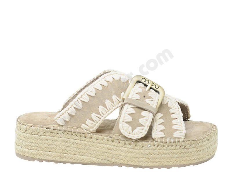 MOU Jute Sandal pink sand