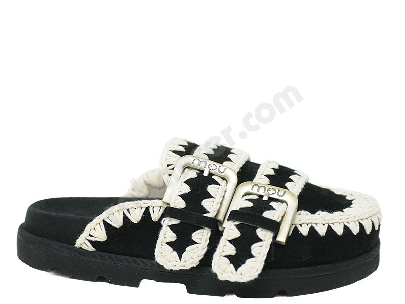 MOU Low Bio Sabot Two Buckles black white